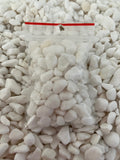 Bag of white pebbles