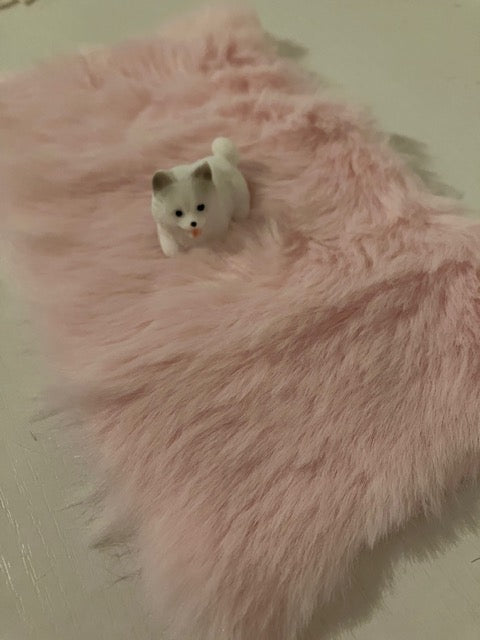 Miniature Pink Fluffy Rug #2