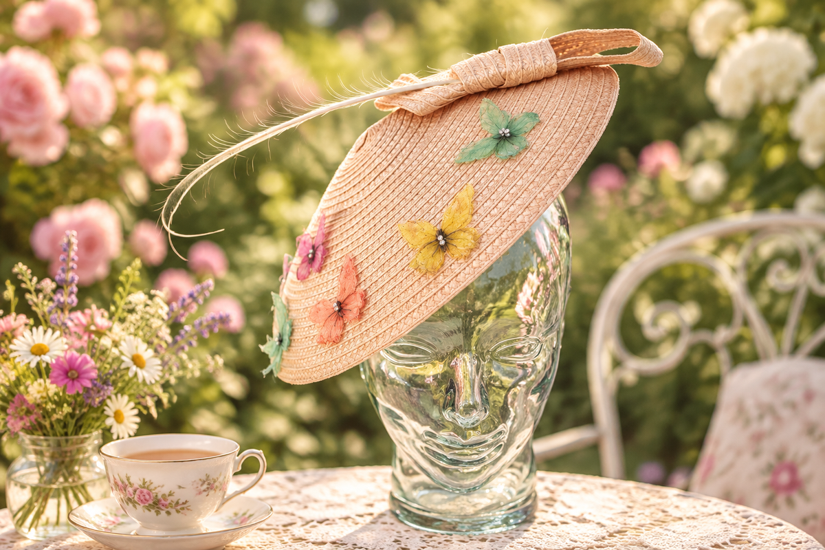 Peach Fascinator Lifestyle